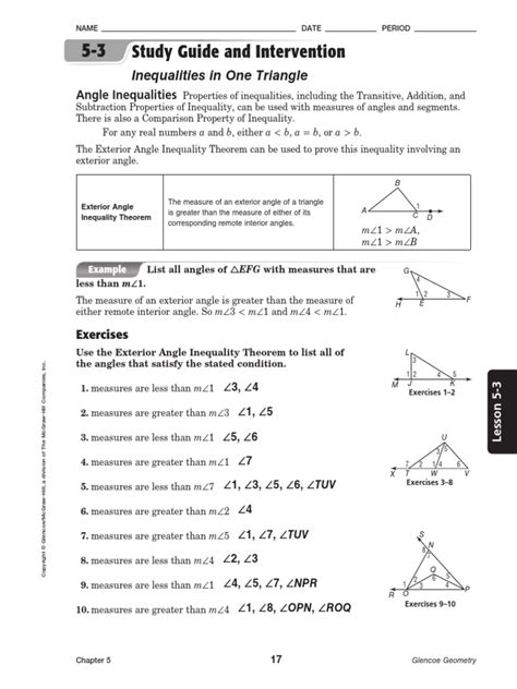 Along with your textbook, daily homework,. . Glencoe geometry 4 7 study guide and intervention